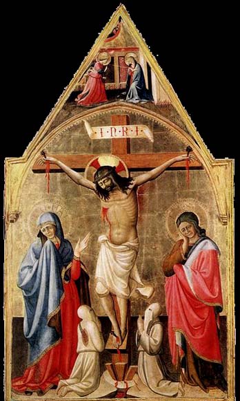 Antonio da Firenze Crucifixion with Mary and St John the Evangelist